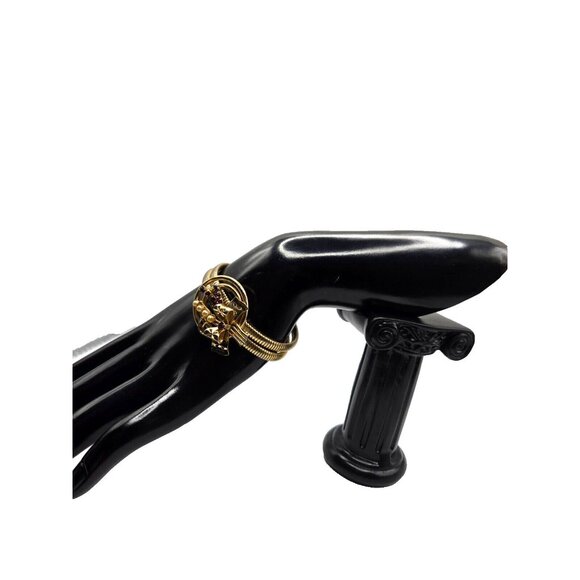 RARE Vintage CORO PEGASUS signed Stretch Bracelet pearls bow rhinestone gold pl - Picture 6 of 7